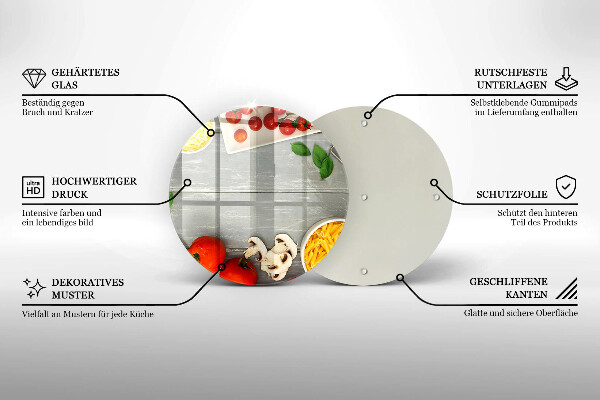 Üveg vágódeszka Konyhai étel