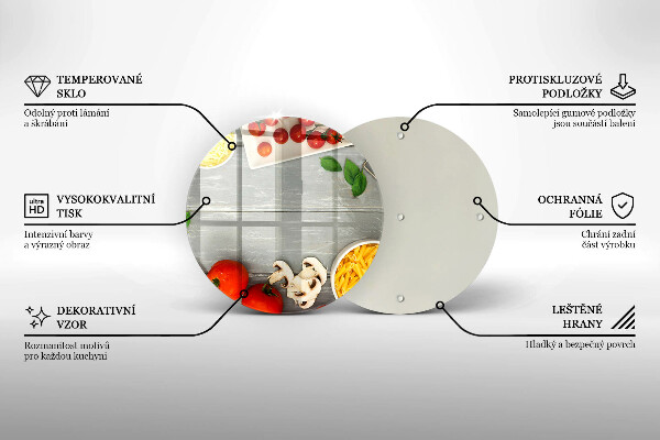 Üveg vágódeszka Konyhai étel