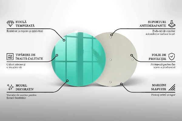 Üveg vágódeszka Zöld szín
