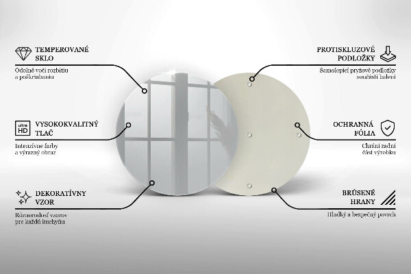 Üveg vágódeszka Szürke színű