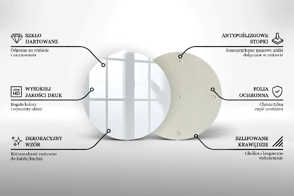 Üveg vágódeszka fehér szín