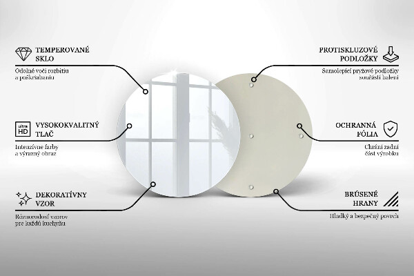 Üveg vágódeszka fehér szín