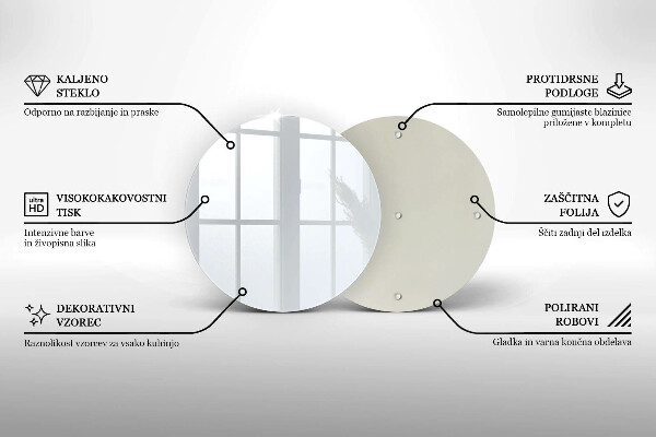 Üveg vágódeszka fehér szín