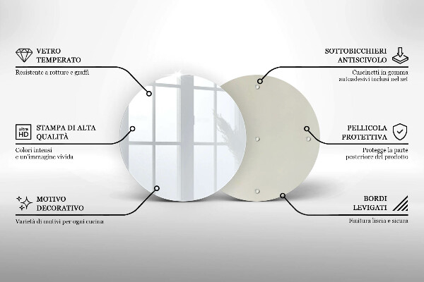 Üveg vágódeszka fehér szín