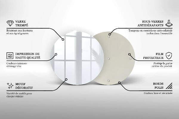 Üveg vágódeszka fehér szín