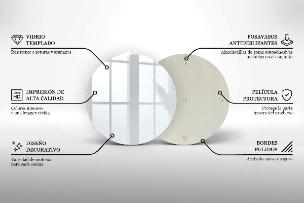 Üveg vágódeszka fehér szín