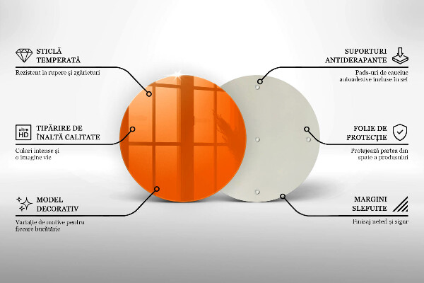 Üveg vágódeszka narancsszín