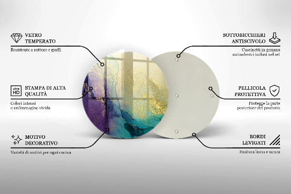 Üveg vágódeszka Háttér arany