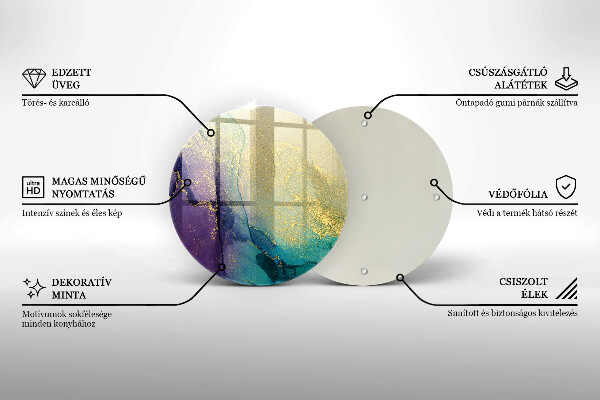 Üveg vágódeszka Háttér arany