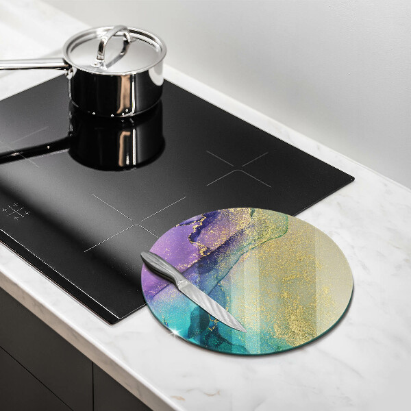 Üveg vágódeszka Háttér arany