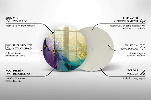 Üveg vágódeszka Háttér arany