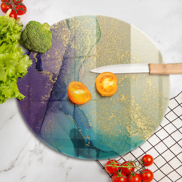 Üveg vágódeszka Háttér arany