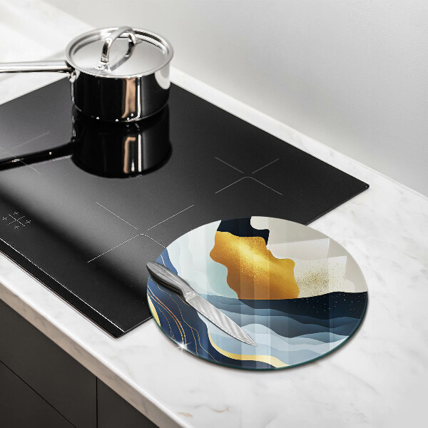 Üveg vágódeszka Absztrakt hegyek