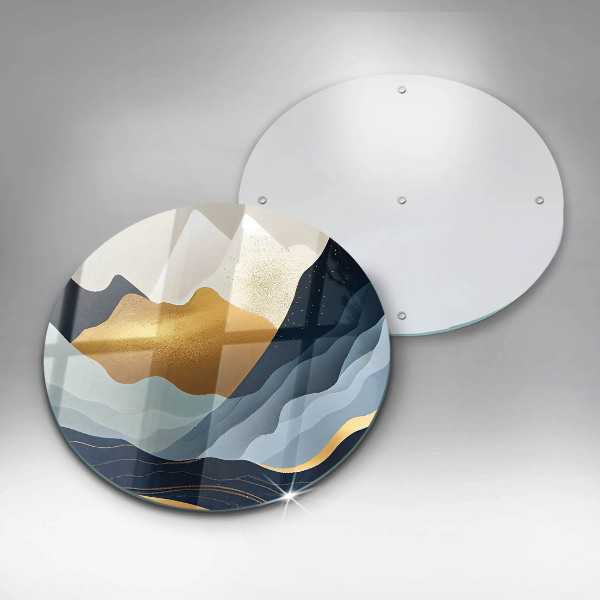 Üveg vágódeszka Absztrakt hegyek