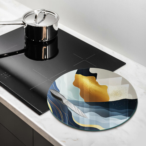 Üveg vágódeszka Absztrakt hegyek