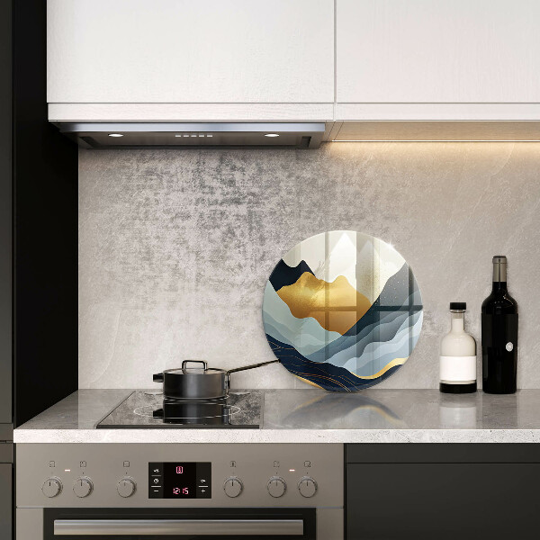 Üveg vágódeszka Absztrakt hegyek