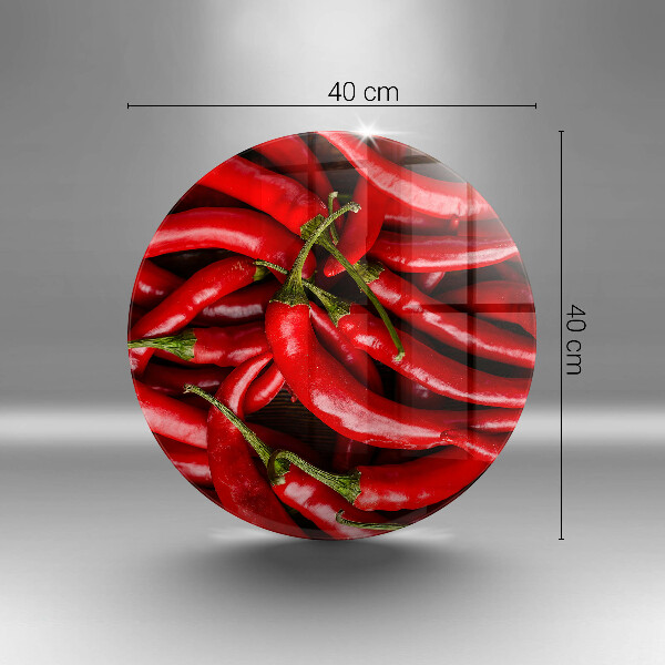 Üveg vágódeszka Csípős chili paprika