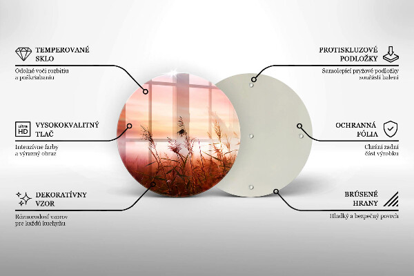 Üveg vágódeszka Táj a füves mezők