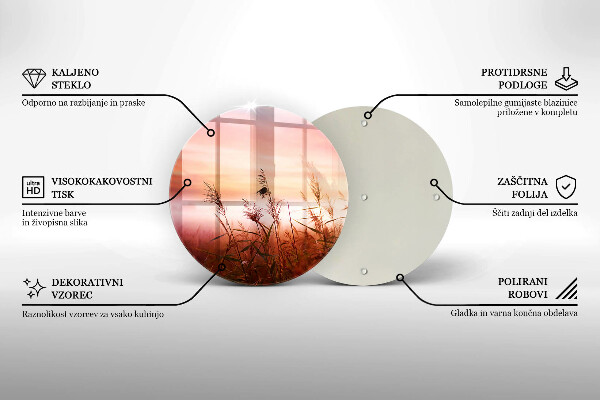 Üveg vágódeszka Táj a füves mezők