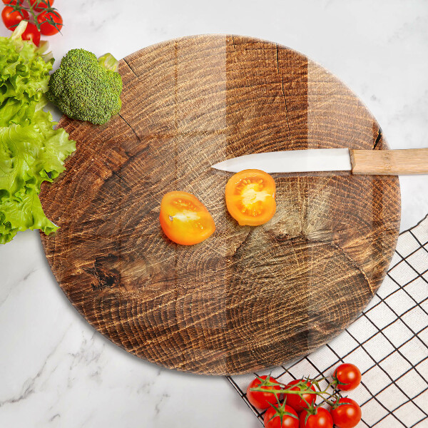 Üveg vágódeszka A fa fa erezete