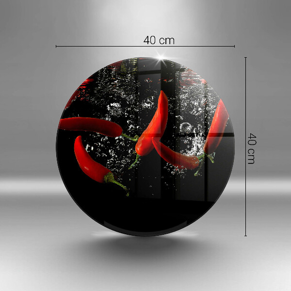 Üveg vágódeszka Chili paprika vízben