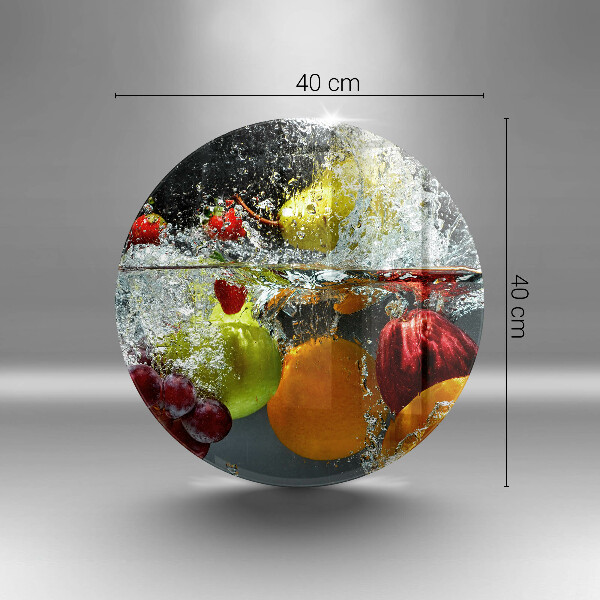 Üveg vágódeszka Lédús gyümölcs vízben