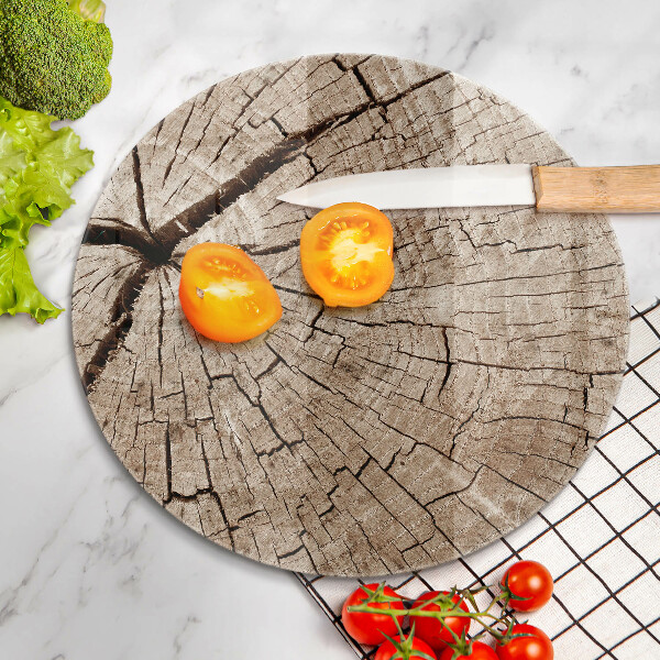 Üveg vágódeszka Egy fa keresztmetszete