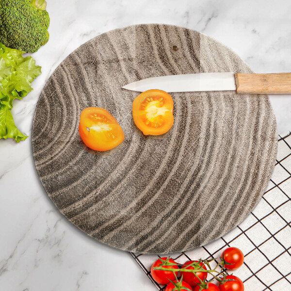 Üveg vágódeszka Fa gyűrűk