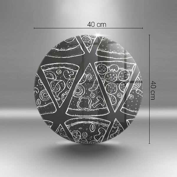 Üveg vágódeszka Pizza illusztráció