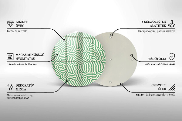 Üveg vágódeszka Absztrakt vonalak