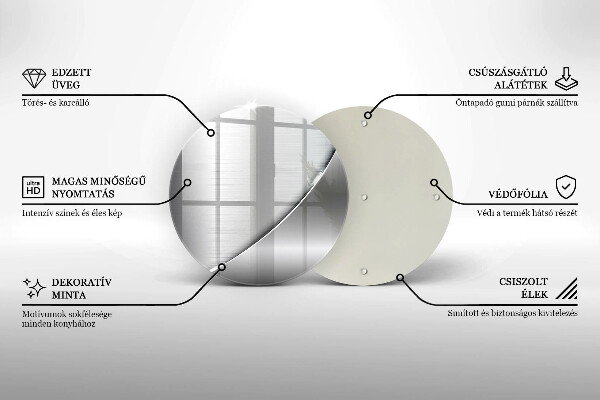 Üveg vágódeszka Fém formák