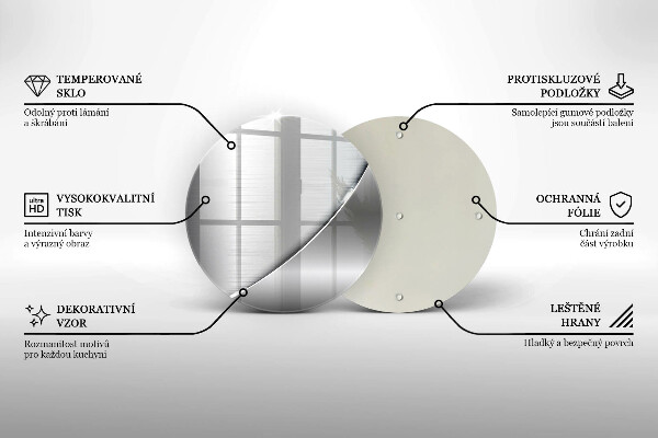 Üveg vágódeszka Fém formák
