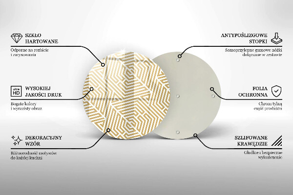 Üveg vágódeszka Geometriai vonalak