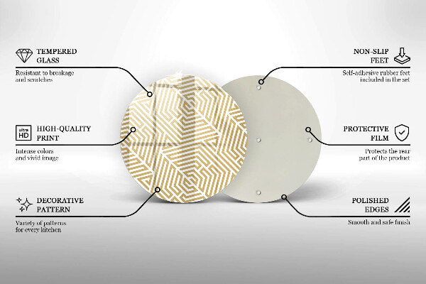 Üveg vágódeszka Geometriai vonalak