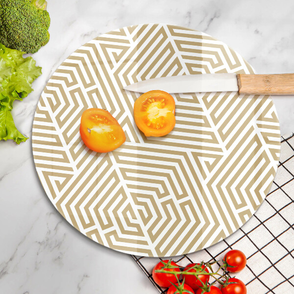 Üveg vágódeszka Geometriai vonalak