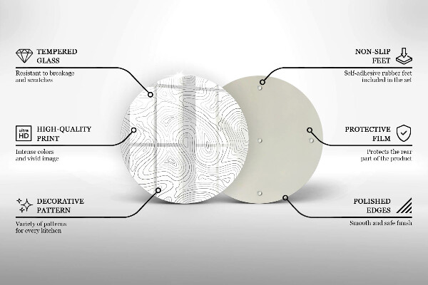Üveg vágódeszka Absztrakt formák