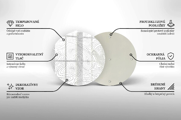 Üveg vágódeszka Absztrakt formák