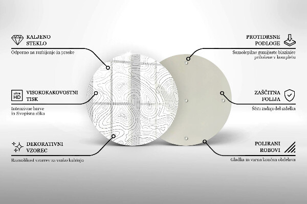 Üveg vágódeszka Absztrakt formák