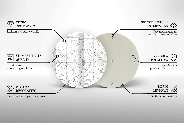 Üveg vágódeszka Absztrakt formák