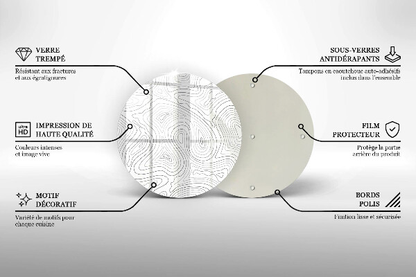 Üveg vágódeszka Absztrakt formák