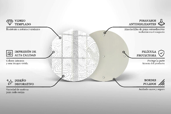 Üveg vágódeszka Absztrakt formák