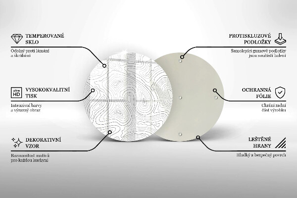 Üveg vágódeszka Absztrakt formák