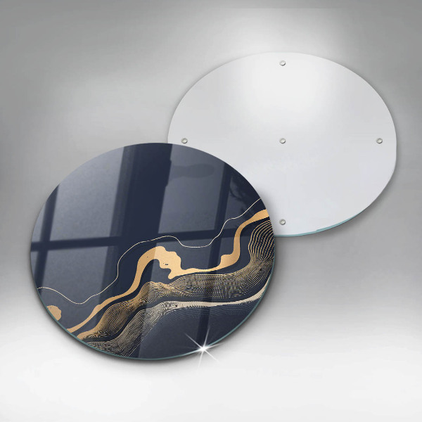 Üveg vágódeszka Absztrakt arany vonalak