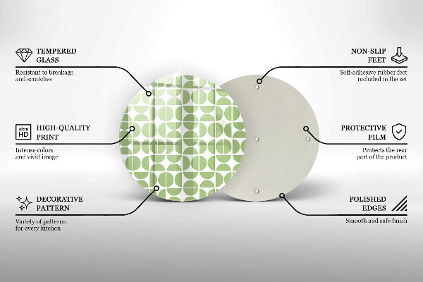 Üveg vágódeszka Boho formák mintája