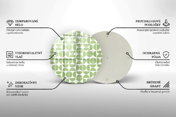 Üveg vágódeszka Boho formák mintája