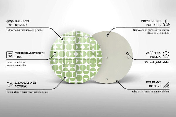 Üveg vágódeszka Boho formák mintája