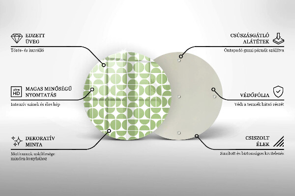 Üveg vágódeszka Boho formák mintája