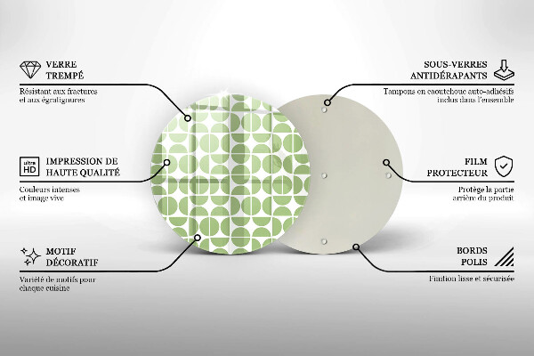 Üveg vágódeszka Boho formák mintája