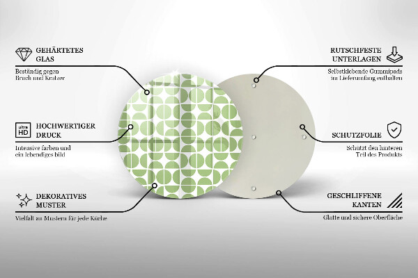 Üveg vágódeszka Boho formák mintája