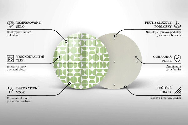 Üveg vágódeszka Boho formák mintája